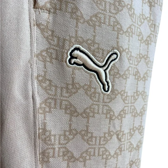 PUMA x Dapper Dan Jacquard Monogram Track Pants Tan Small NWT